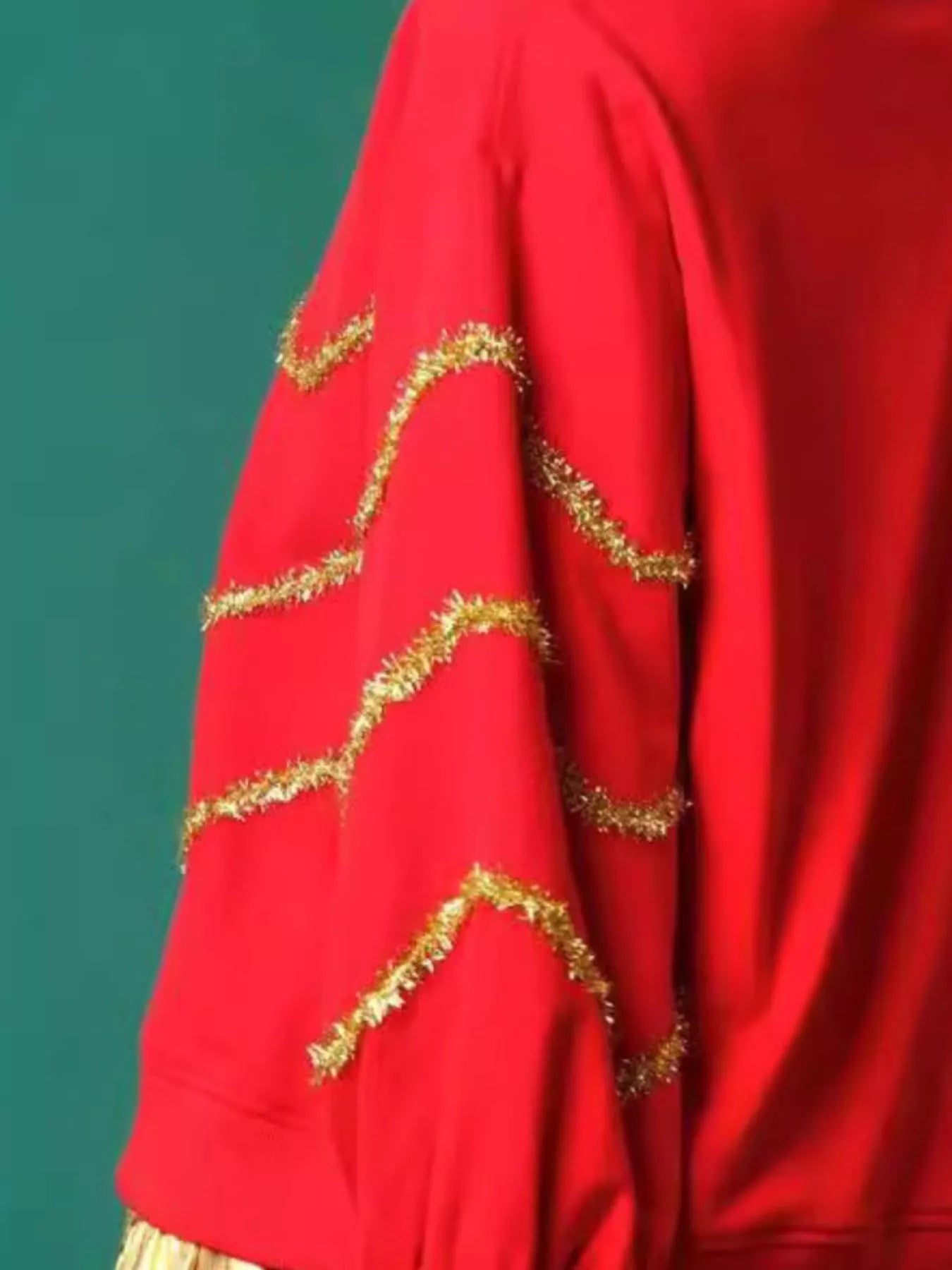 Christmas Tree Round Neck Sweatshirt OutfitFlow