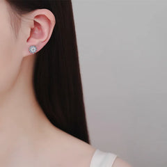 925 Sterling Silver Moissanite Zircon Stud Earrings OutfitFlow