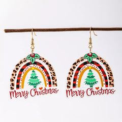 Christmas Rainbow Dangle Earrings OutfitFlow