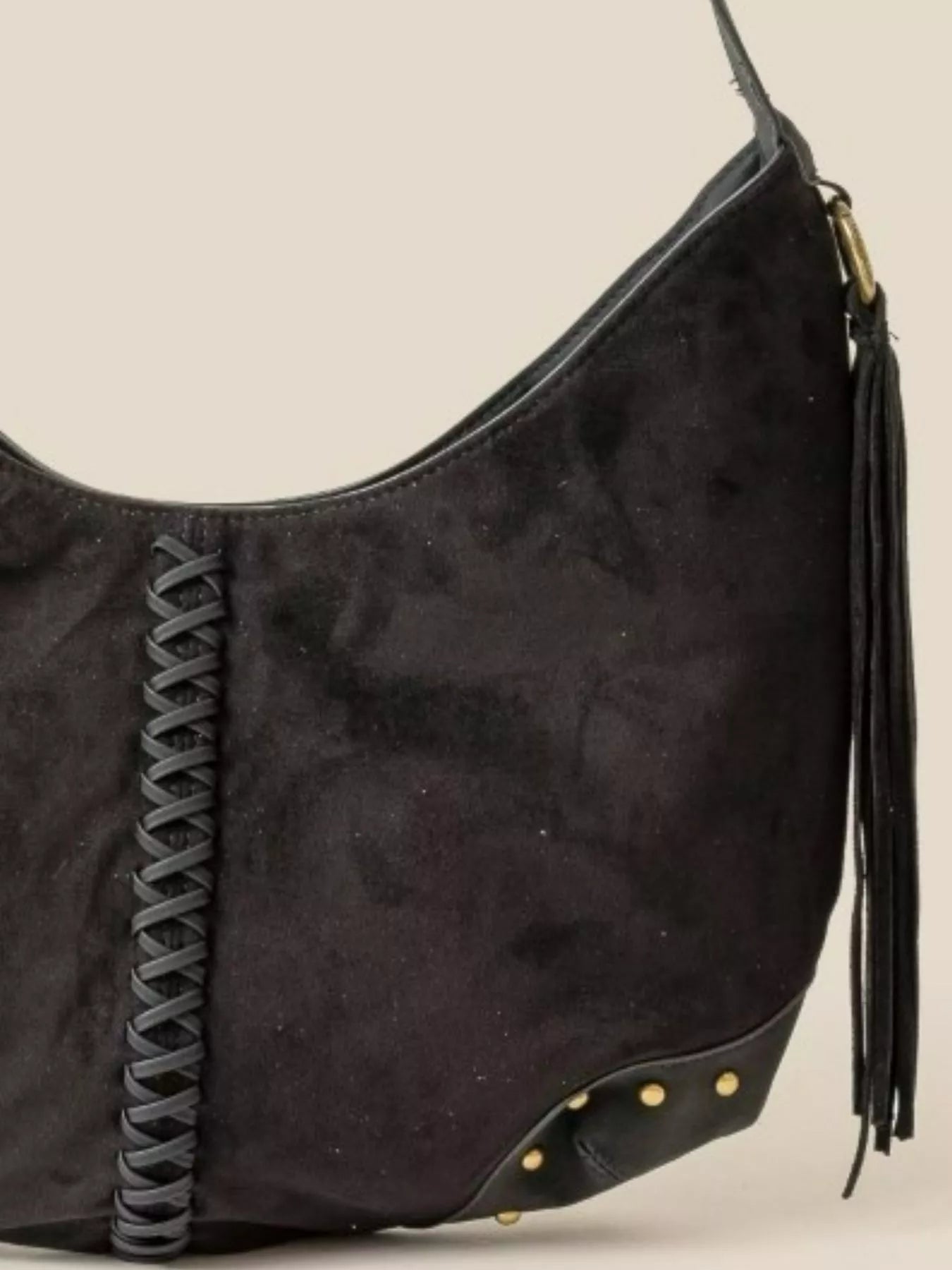 Fame Braided Detail Hobo Shoulder Bag OutfitFlow