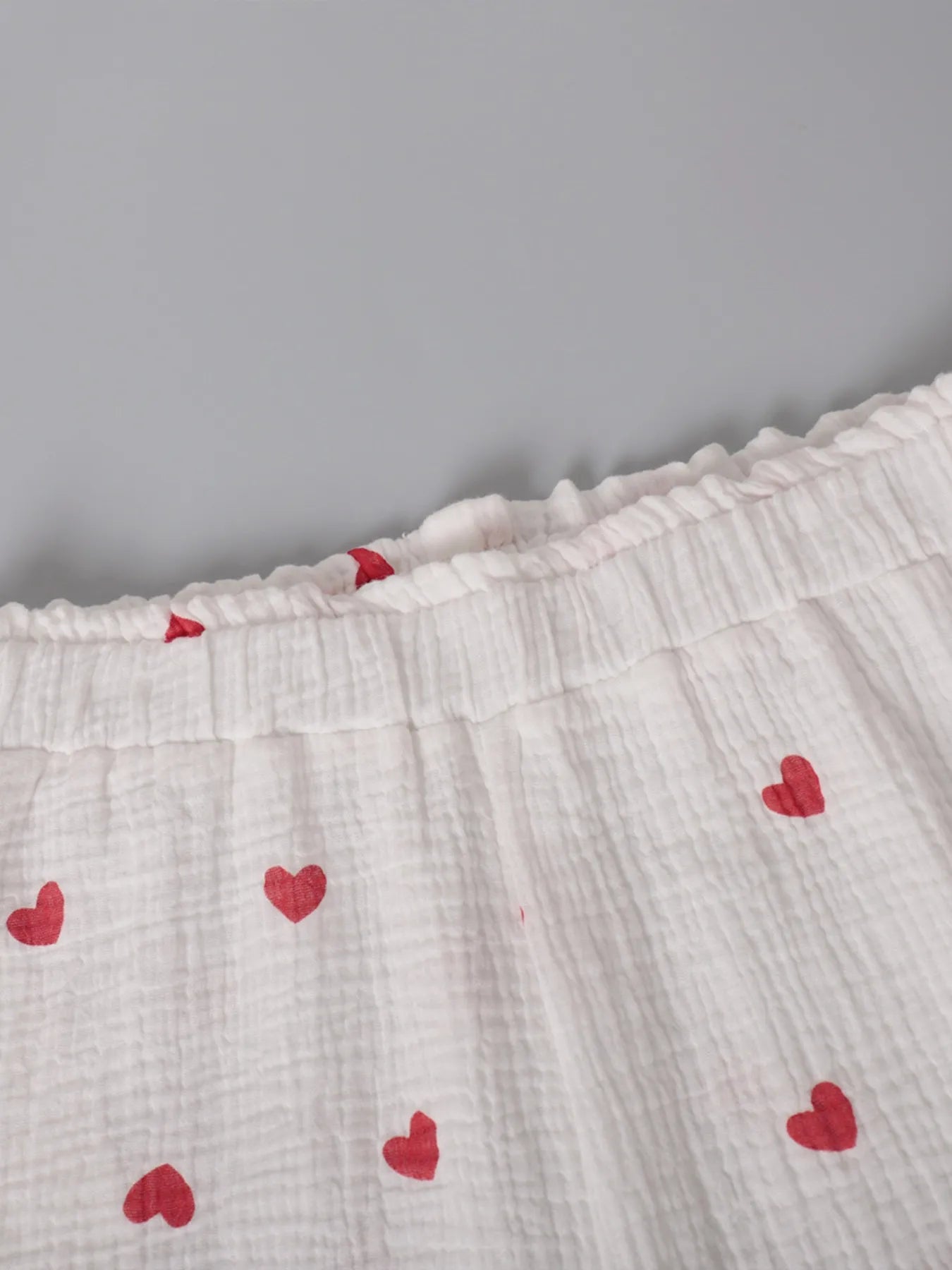 Colorful Heart Print Shirt and Shorts Set OutfitFlow