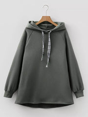Drawstring Raglan Sleeve Hoodie OutfitFlow