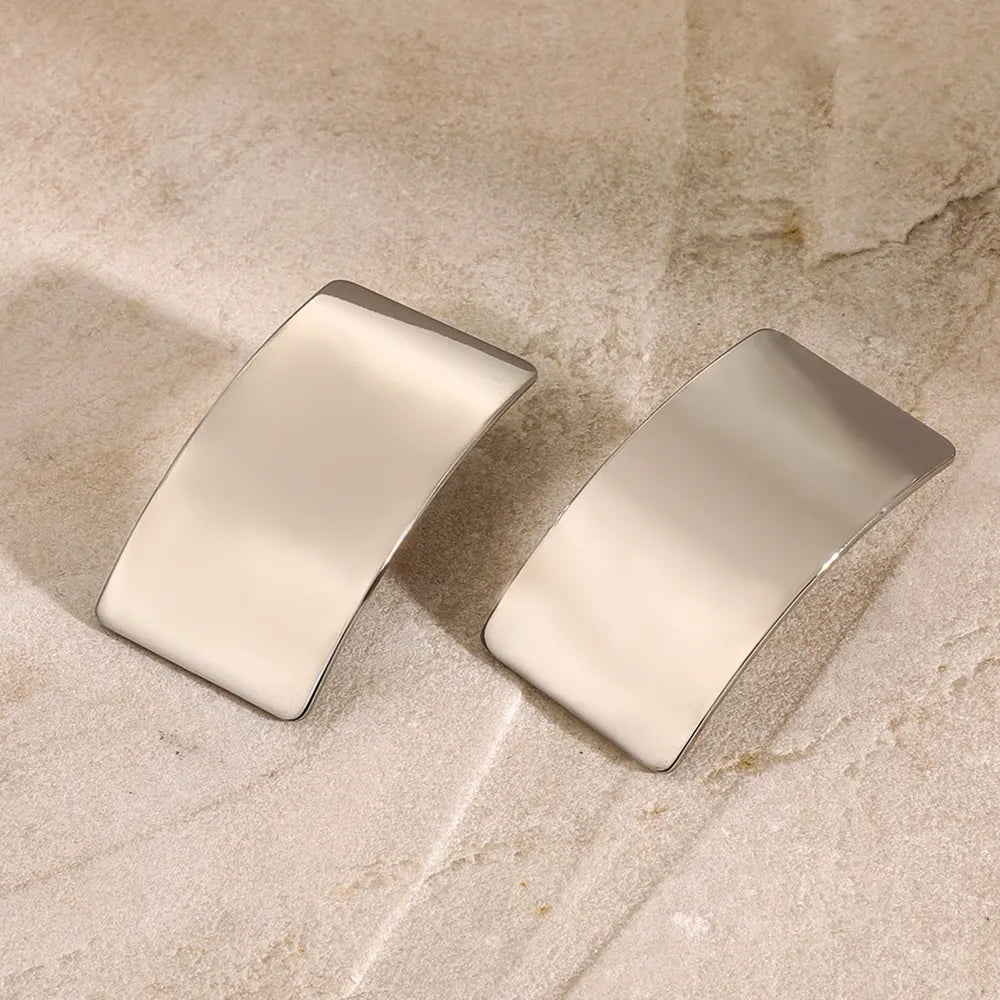 Stainless Steel Rectangle Earring OutfitFlow