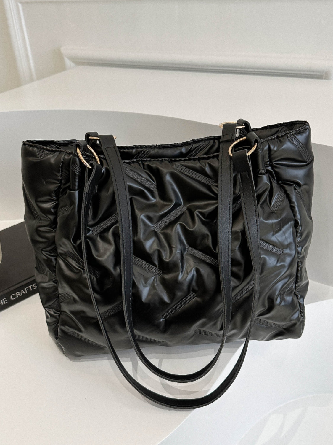 Outfit Flow - Textured Polyester Shoulder Bag