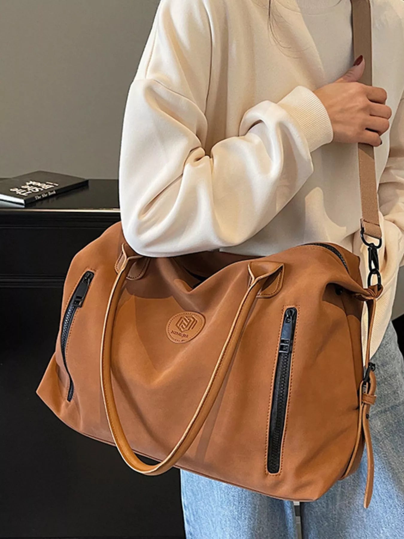 Adjustable Shoulder Strap Travel Duffel Bag OutfitFlow