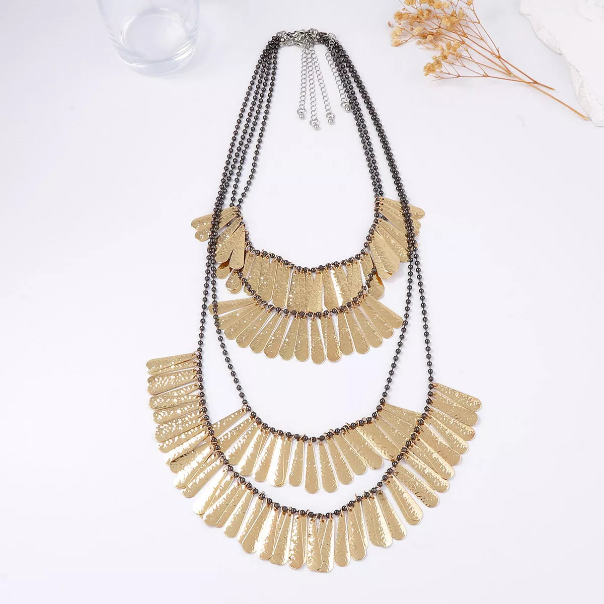 4-Piece 18K Gold-Plated Iron Tassel Necklace OutfitFlow