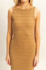 HYFVE Sleeveless Crochet Open Back Maxi Dress OutfitFlow
