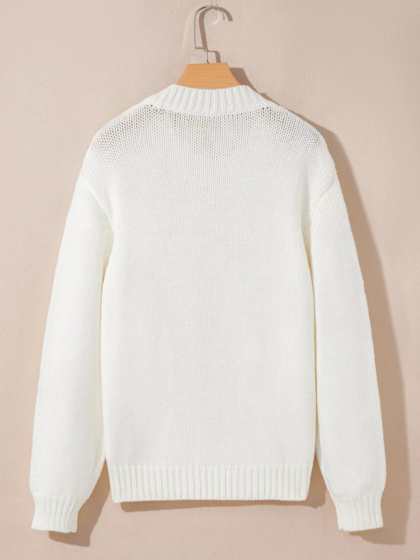 Embroidered Bow Boots Graphic Drop Shoulder Sweater OutfitFlow