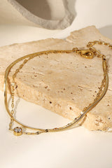 Icing on the Cake Rhinestone Double-Layered Bracelet OutfitFlow