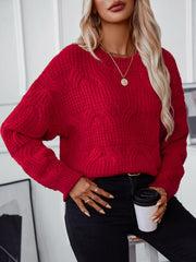 Outfit Flow - Round Neck Long Sleeve Sweater