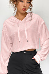 Outfit Flow - Drawstring Drop Shoulder Long Sleeve Hoodie