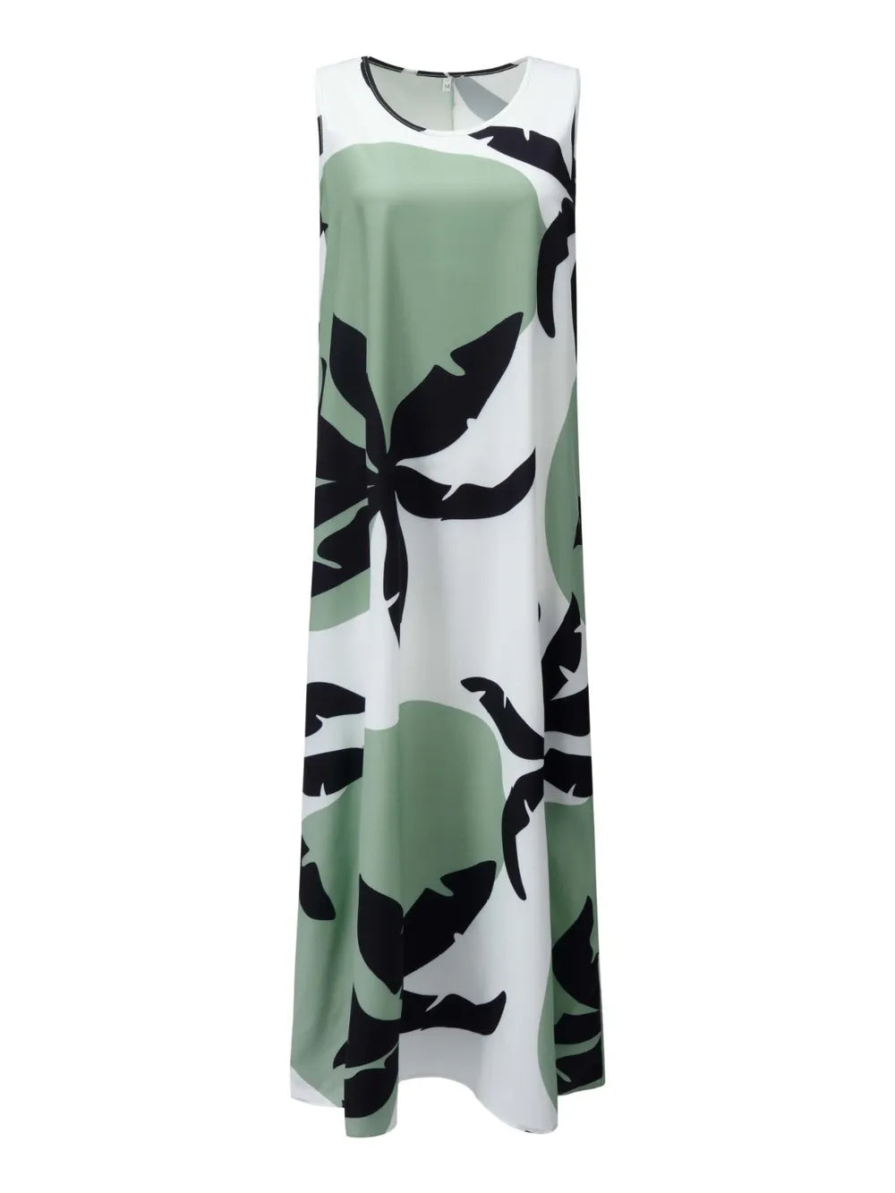 Printed Round Neck Mini Tank Dress OutfitFlow