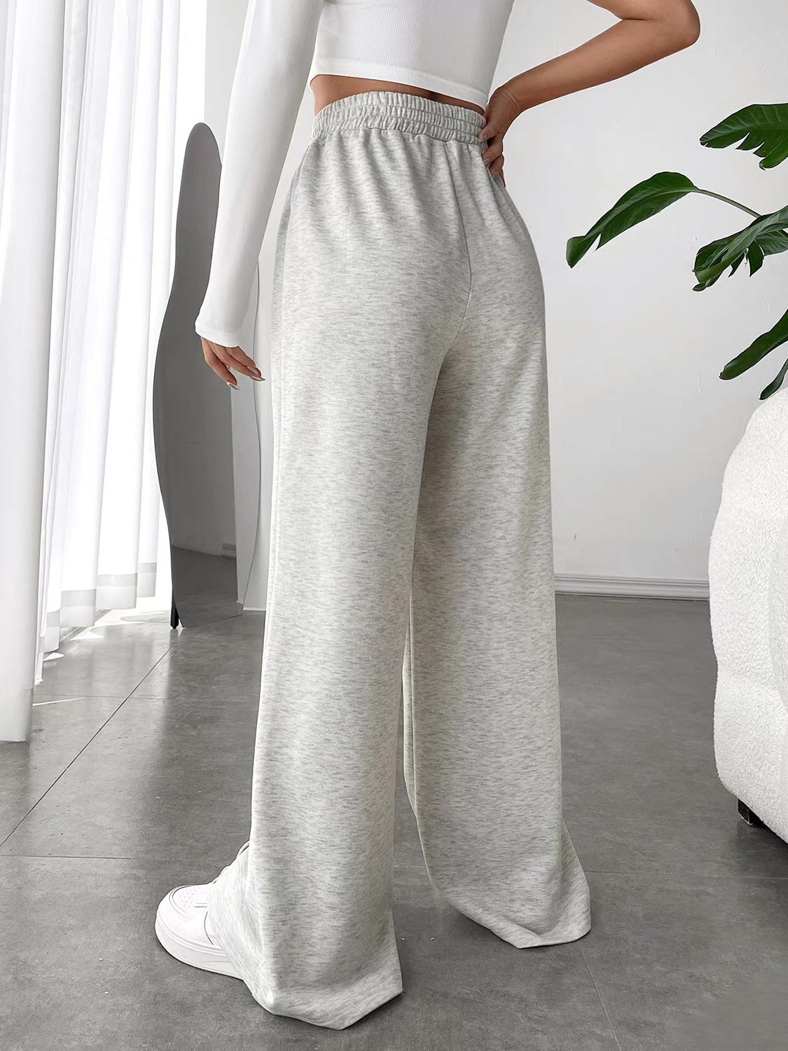 Outfit Flow - Elastic Waist Wide Leg Pants