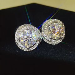 6 Carat Moissanite 925 Sterling Silver Earrings OutfitFlow