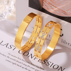 18K Gold-Plated Czech Diamond Bracelet OutfitFlow