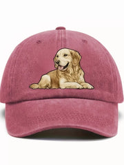Dog Washed Adjustable Baseball Cap Burgundy One Size OutfitFlow
