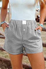 Plaid High Waist Shorts OutfitFlow