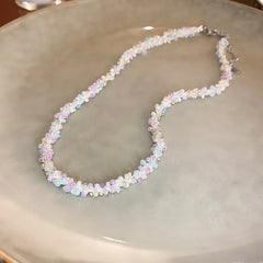 Titanium Steel Rice Bead Necklace OutfitFlow