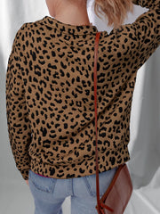 Leopard Print Quarter Zip Sweatshirt OutfitFlow