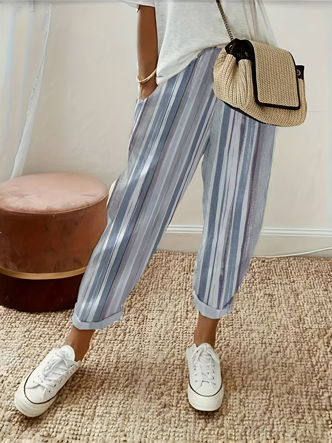 Outfit Flow - Striped Pants with Pockets