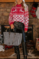 Outfit Flow - Christmas Element Turtleneck Long Sleeve Sweater