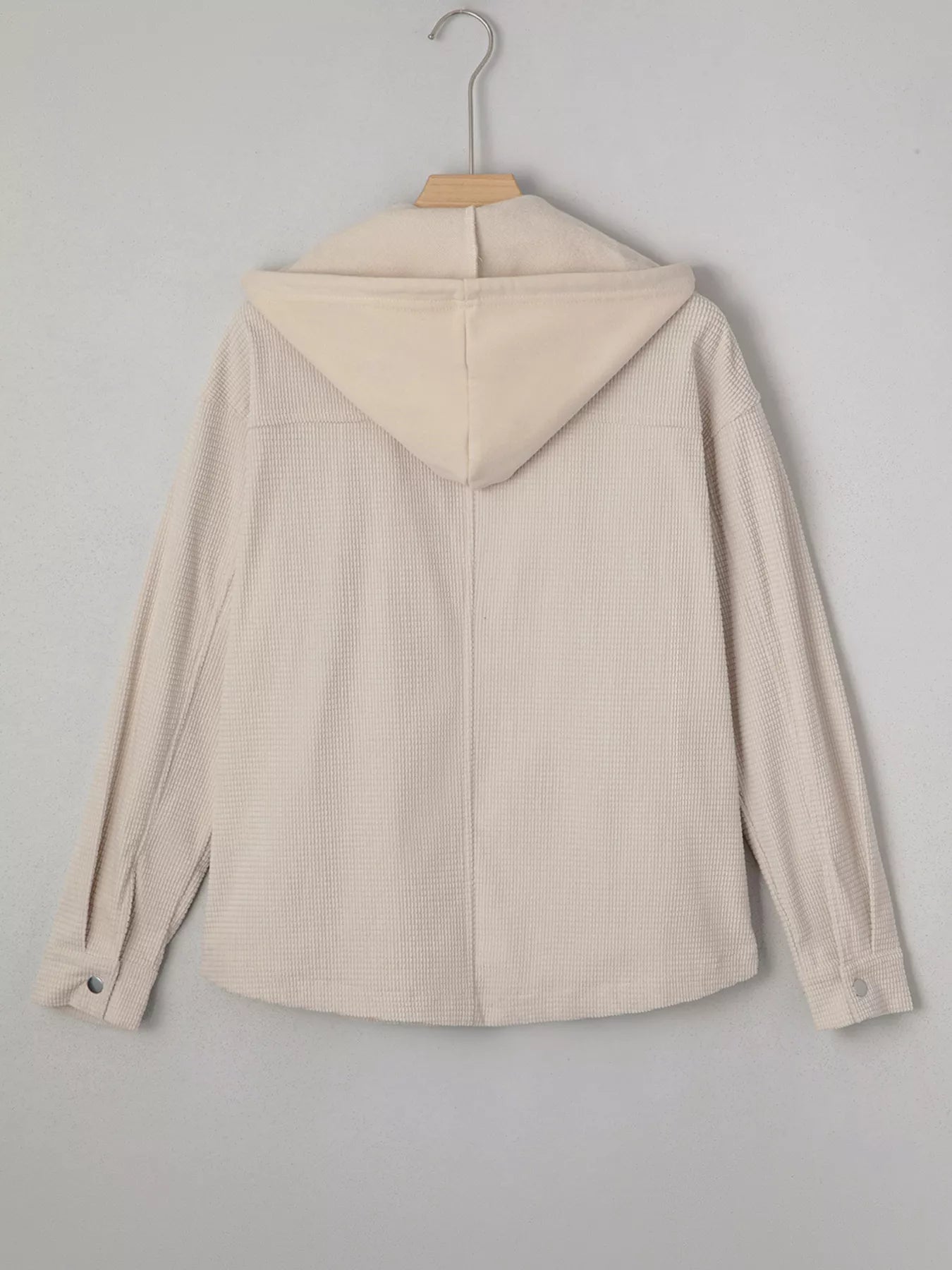 Thermal Knit Textured Hooded Jacket OutfitFlow