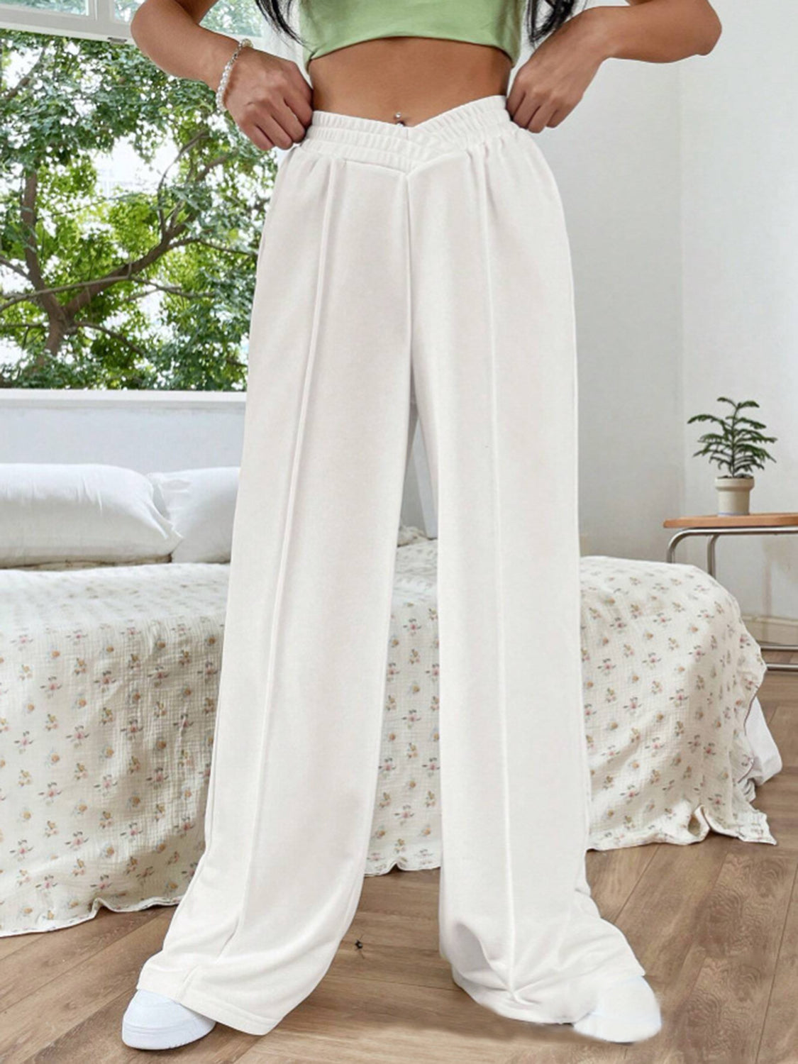 Outfit Flow - Elastic Waist Wide Leg Pants