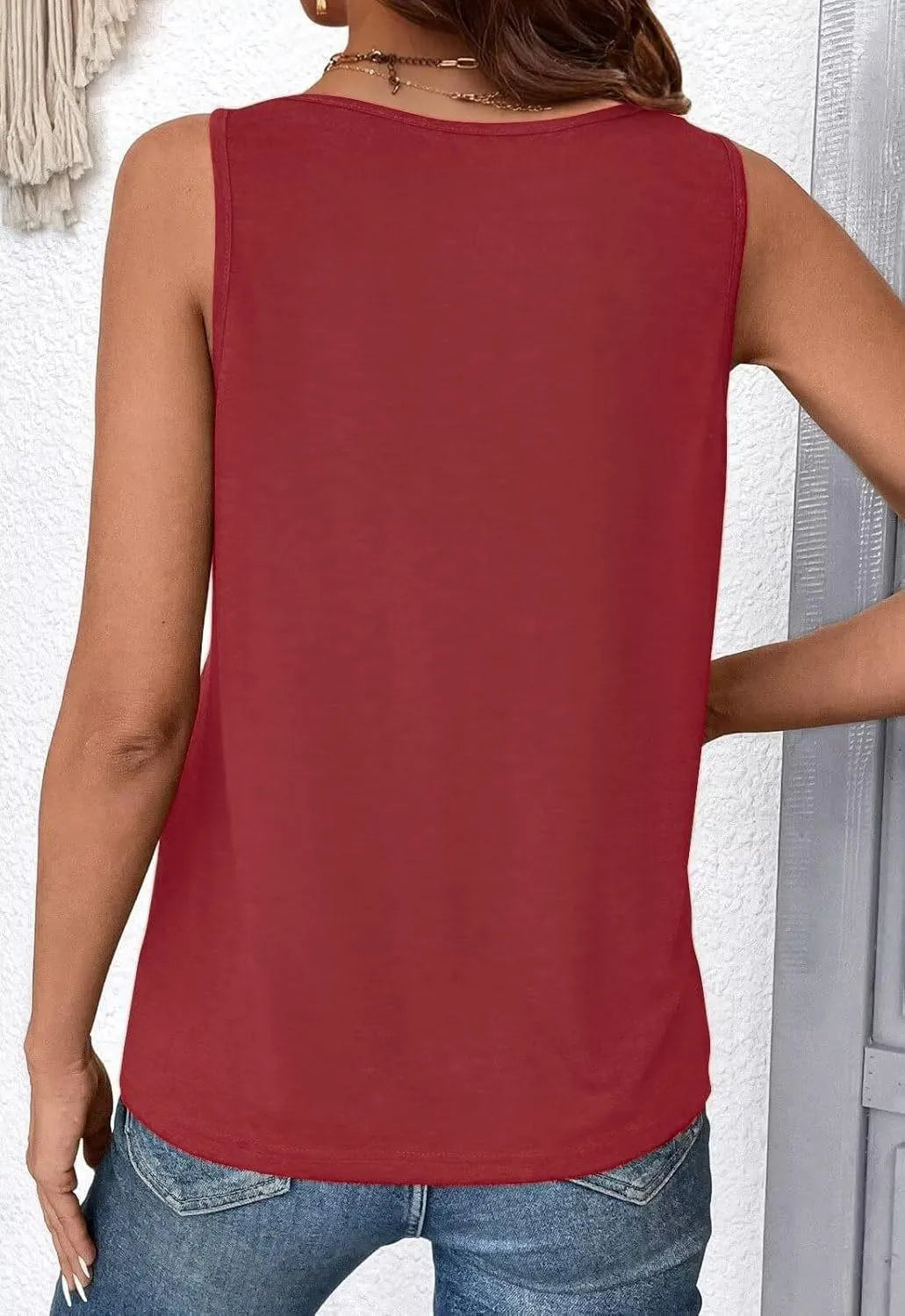 Ruched V-Neck Tank OutfitFlow