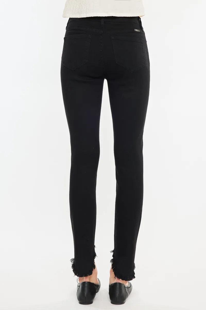 Kancan High Rise Black Ankle Skinny Jeans OutfitFlow