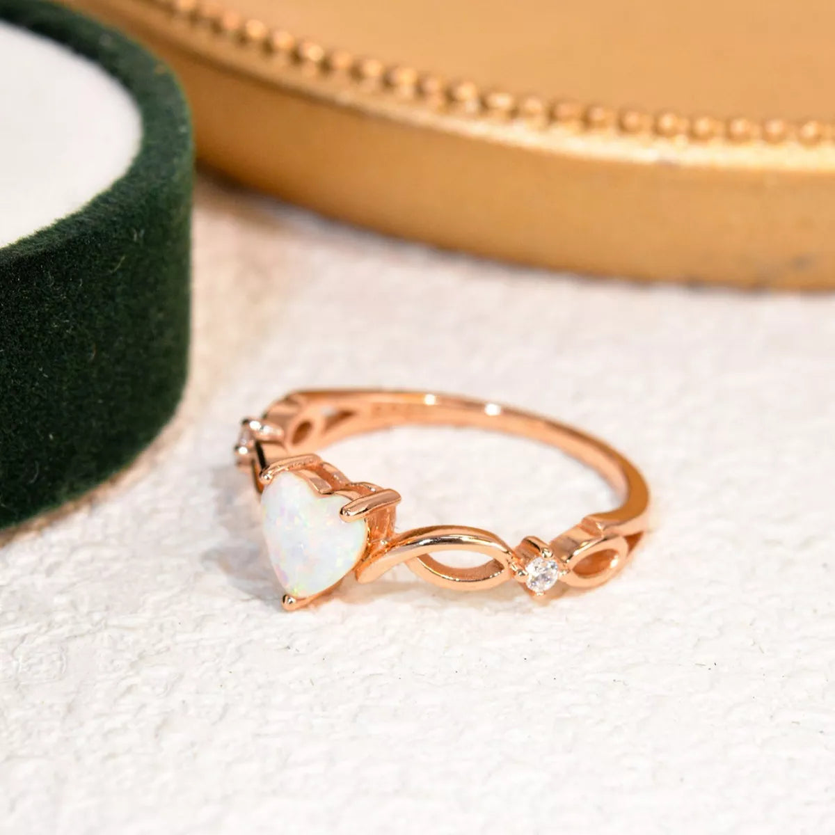 925 Sterling Silver Zircon Heart Ring OutfitFlow