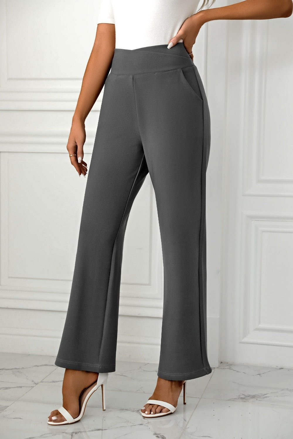 Outfit Flow - High Waist Straight Leg Pants