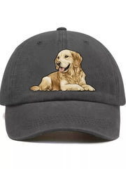 Dog Washed Adjustable Baseball Cap Black One Size OutfitFlow