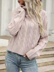 Cable Knit Turtleneck Sweater OutfitFlow