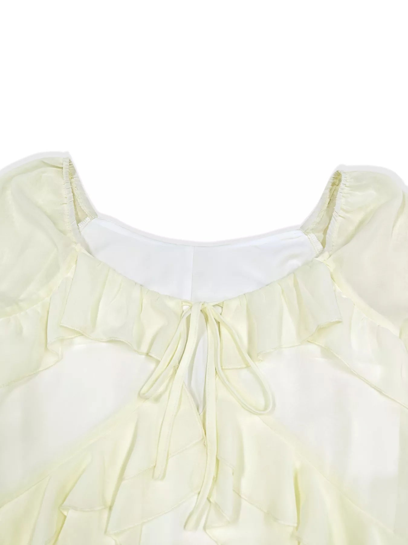 Ruffle Trimmed Long Sleeve Mini Dress OutfitFlow