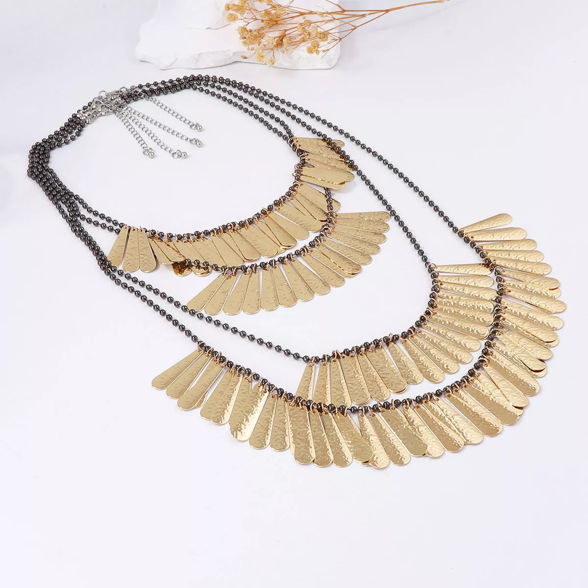 4-Piece 18K Gold-Plated Iron Tassel Necklace OutfitFlow