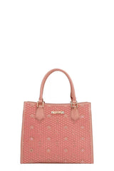 Nicole Lee USA Structured Tote Bag PINK One Size OutfitFlow