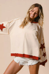 BiBi French Terry Top With Patch Detail Sweatshirt Trendsi