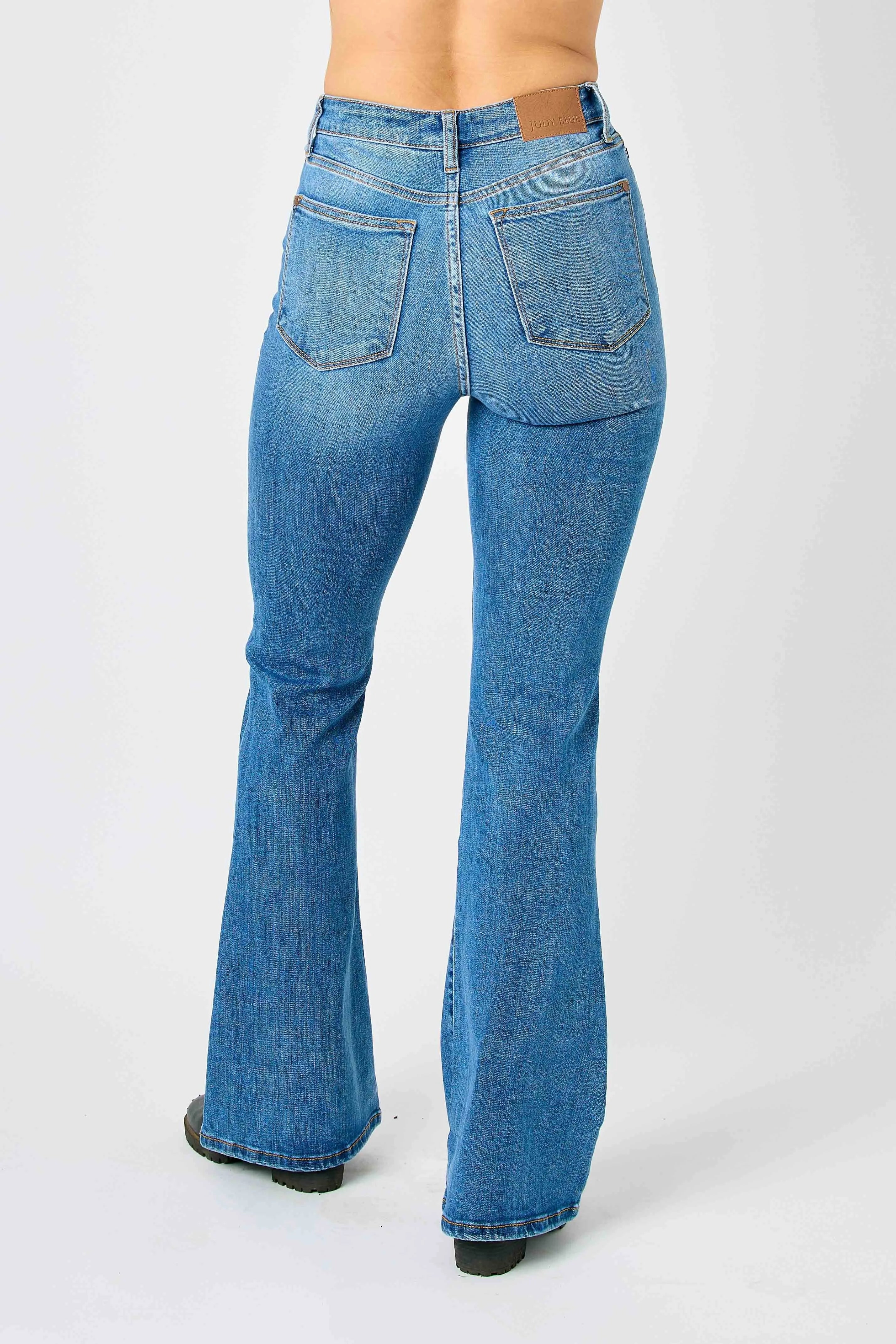Judy Blue Full Size Hw Classic Flare Jeans Plus Size OutfitFlow