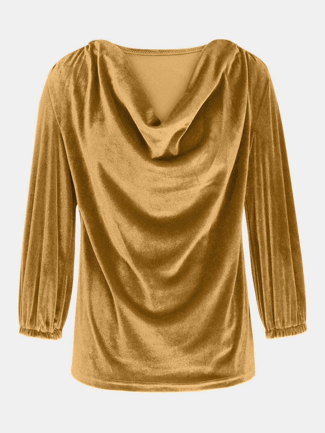 Outfit Flow - Cowl Neck Three-Quarter Sleeve Top