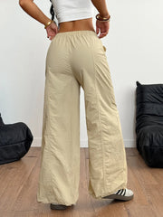 Drawstring Wide Leg Cargo Pants OutfitFlow