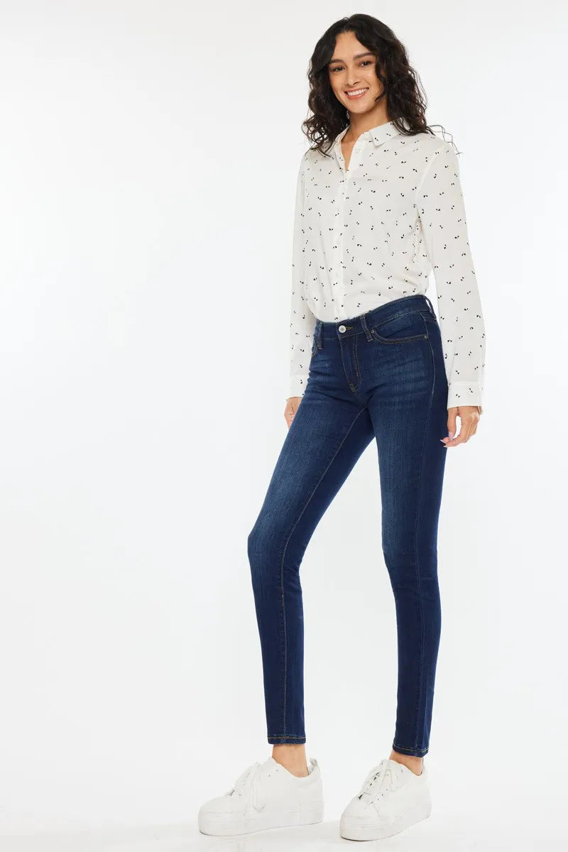 Kancan Mid Rise Super Skinny Jeans OutfitFlow