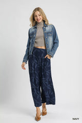 Umgee Jacquard Wide-Leg Pants OutfitFlow