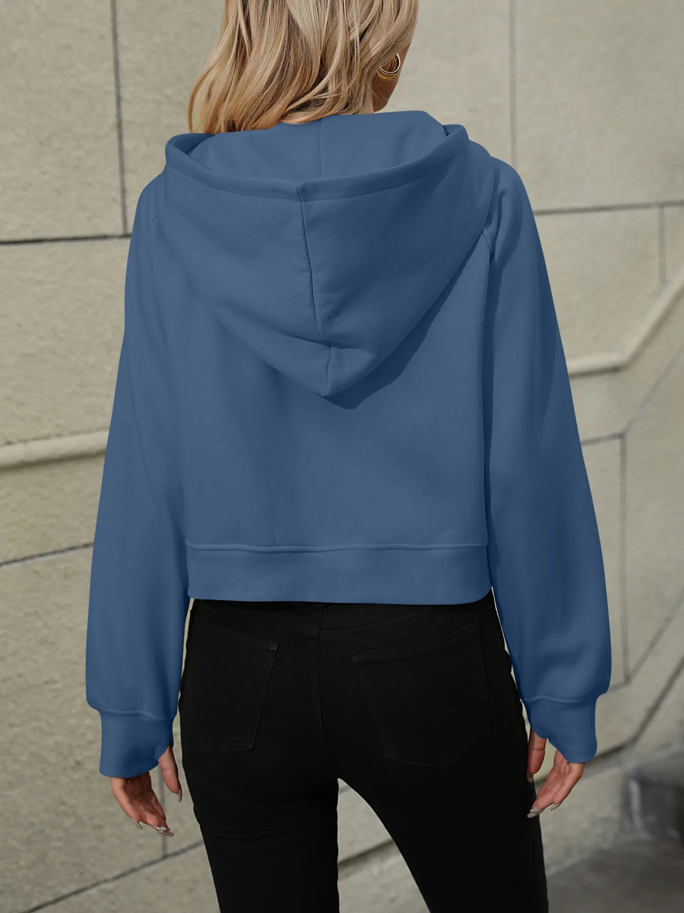 Half-Zip Hoodie with Kangaroo Pocket OutfitFlow