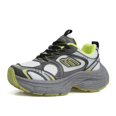 Letter Lace-Up Round Toe Athletic Shoes OutfitFlow