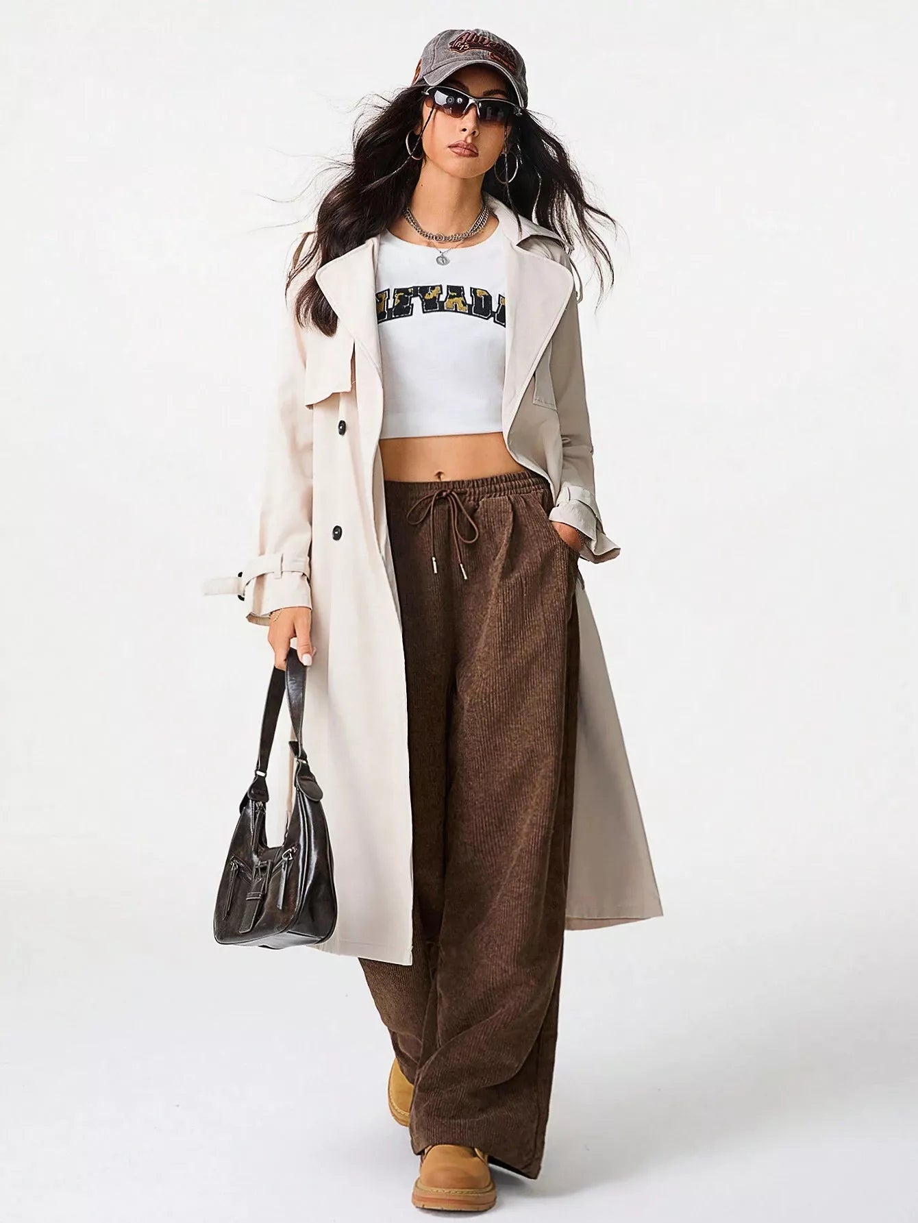 Corduroy Wide Leg Pants OutfitFlow