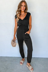 Outfit Flow - V-Neck Wide Strap Pocketed Jumpsuit