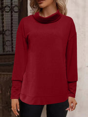 Outfit Flow - Full Size Mock Neck Long Sleeve T-Shirt