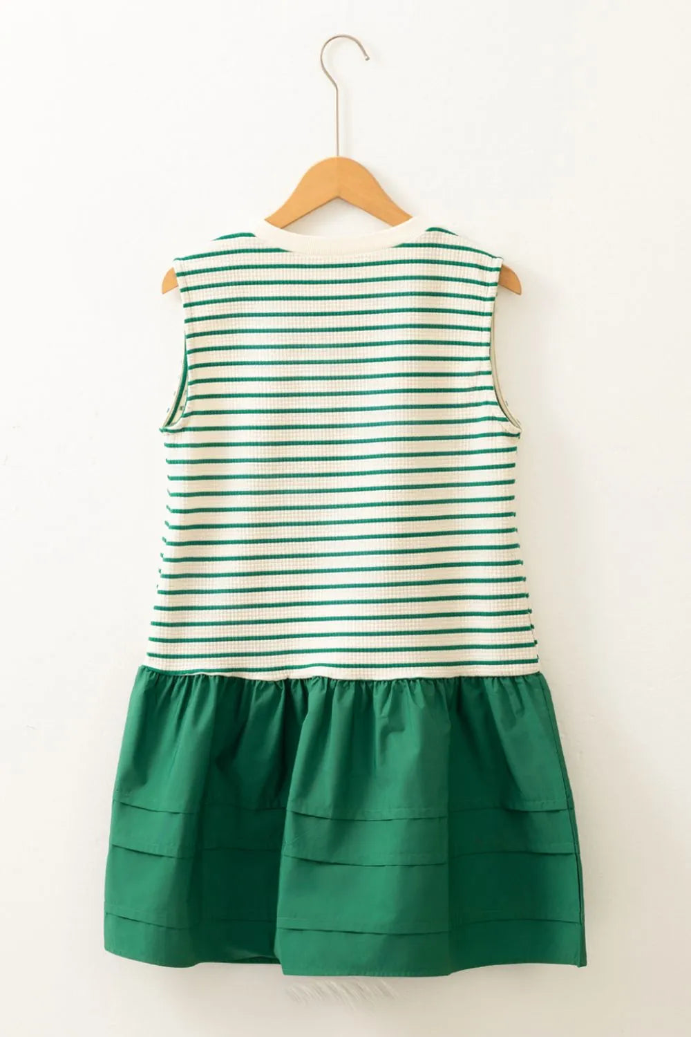 Stripe Woven Sleeveless Mini Dress OutfitFlow