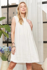 ADORA Loose Textured Babydoll Dress OutfitFlow