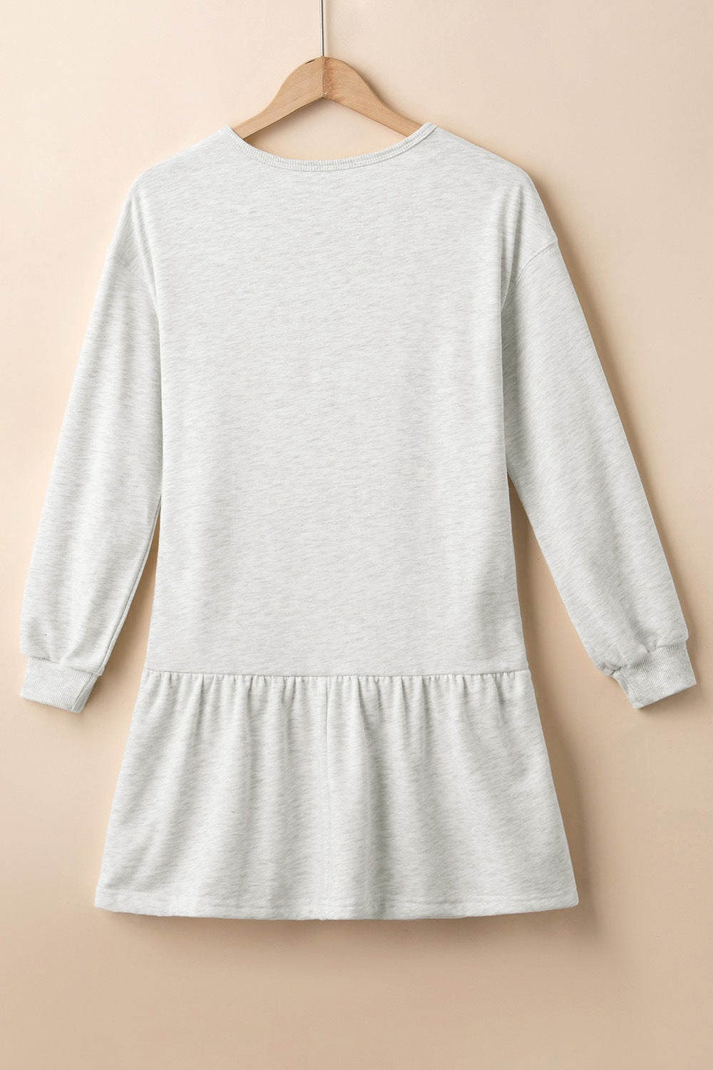 Clover Beer Patched Ruffle Hem Dress OutfitFlow